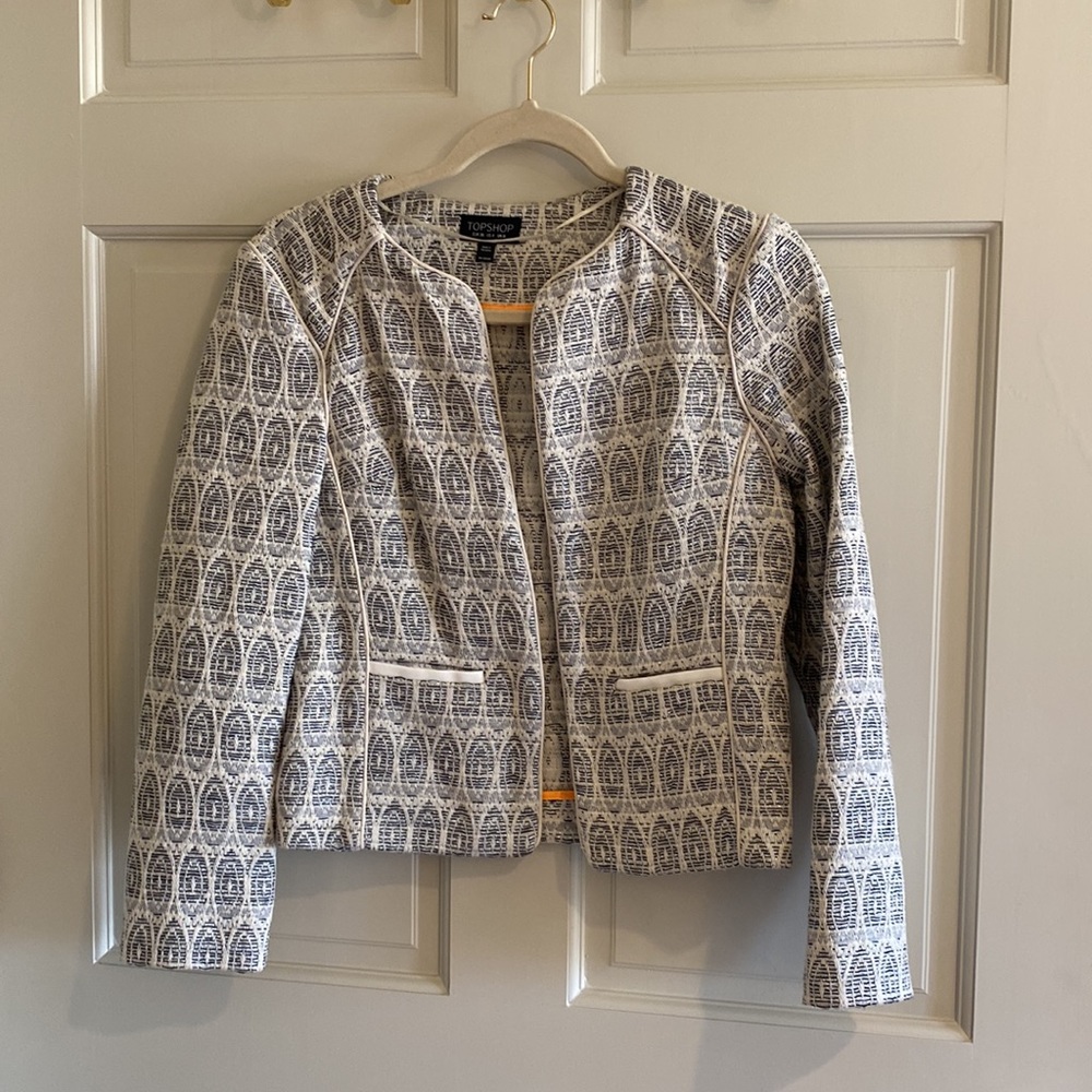 TOPSHOP Women’s Jacquard Blazer Jacket